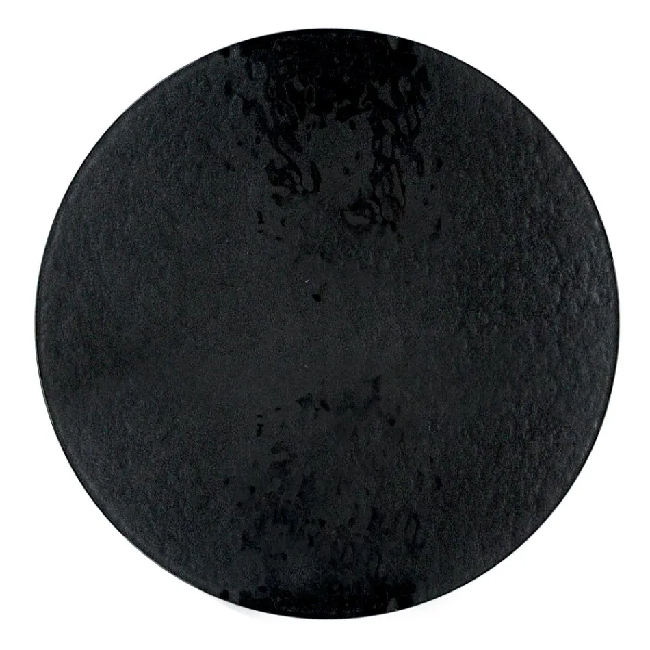 Glass Coffee Table and Round Base Made in Italy - Tullia Viadurini