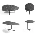 Coffee Table in Laminated Glass and Metal Made in Italy - Sedona Viadurini