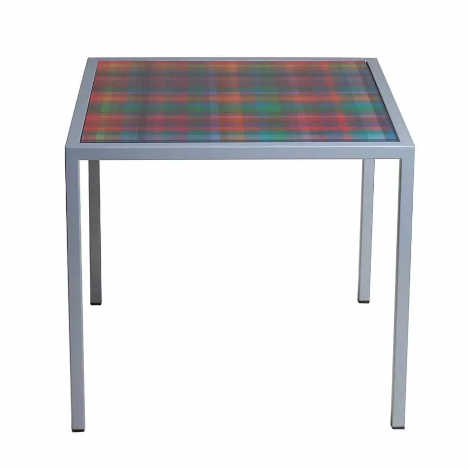Modern 50x50cm coffee table in Nina metal, made in Italy Viadurini
