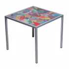 Modern 50x50cm coffee table in Nina metal, made in Italy Viadurini