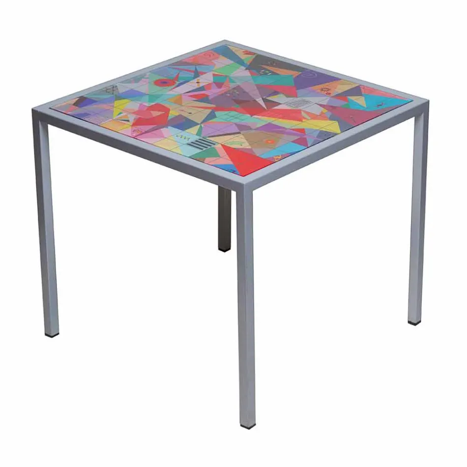 Modern 50x50cm coffee table in Nina metal, made in Italy Viadurini
