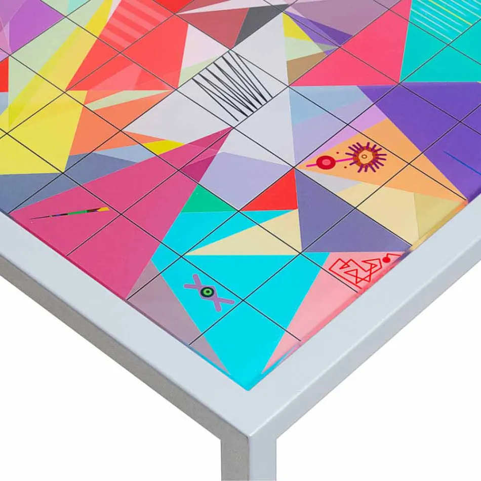 Modern 50x50cm coffee table in Nina metal, made in Italy Viadurini