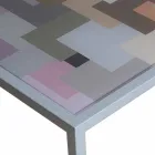 Modern 50x50cm coffee table in Nina metal, made in Italy Viadurini