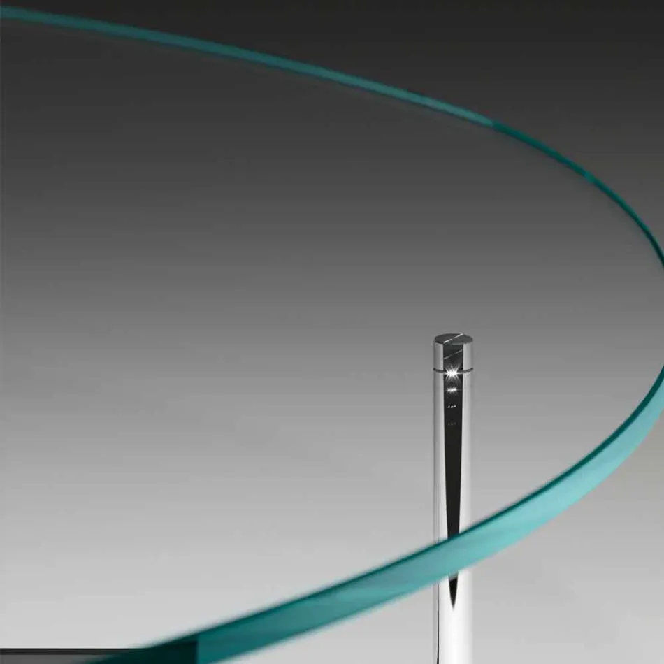 Modern Coffee Table with Glass Top Made in Italy - Cinci Viadurini