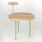 Modern Coffee Table with Round Ash Top Made in Italy - Velino Viadurini