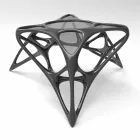 Modern coffee glass lounge and Adamantx® Lunar Table # 2 Viadurini