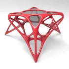 Modern coffee glass lounge and Adamantx® Lunar Table # 2 Viadurini