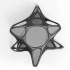 Modern coffee glass lounge and Adamantx® Lunar Table # 2 Viadurini