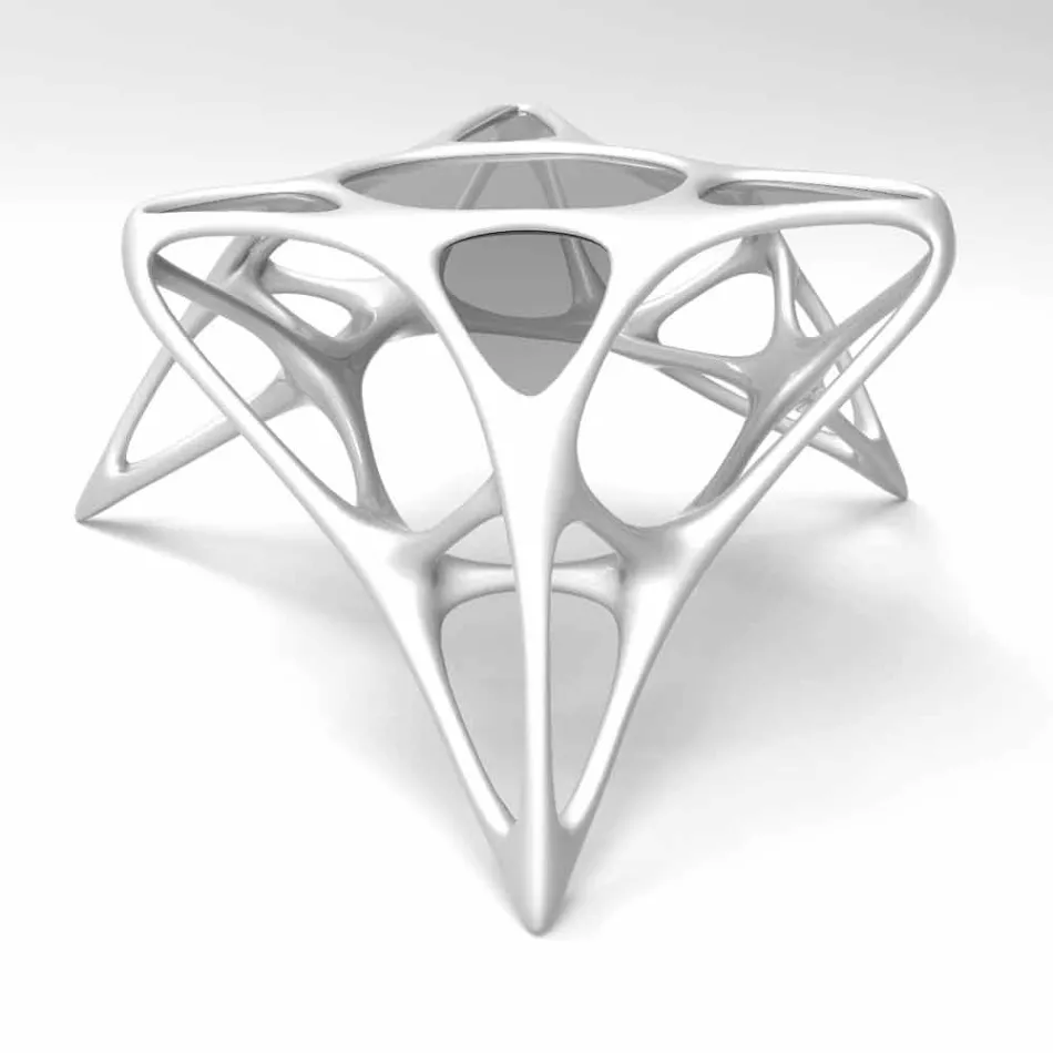 Modern coffee glass lounge and Adamantx® Lunar Table # 2 Viadurini