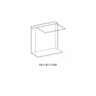 Modern Metal and Smoked or Clear Glass Coffee Table Made in Italy - Teilor Viadurini