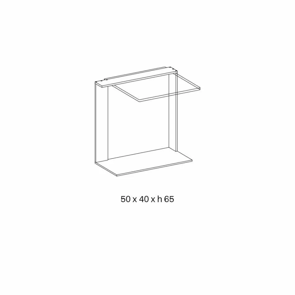 Modern Metal and Smoked or Clear Glass Coffee Table Made in Italy - Teilor Viadurini