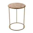 Modern Round Coffee Table in High Quality Metal and Marble - Raphael Viadurini