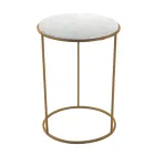 Modern Round Coffee Table in High Quality Metal and Marble - Raphael Viadurini