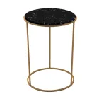 Modern Round Coffee Table in High Quality Metal and Marble - Raphael Viadurini