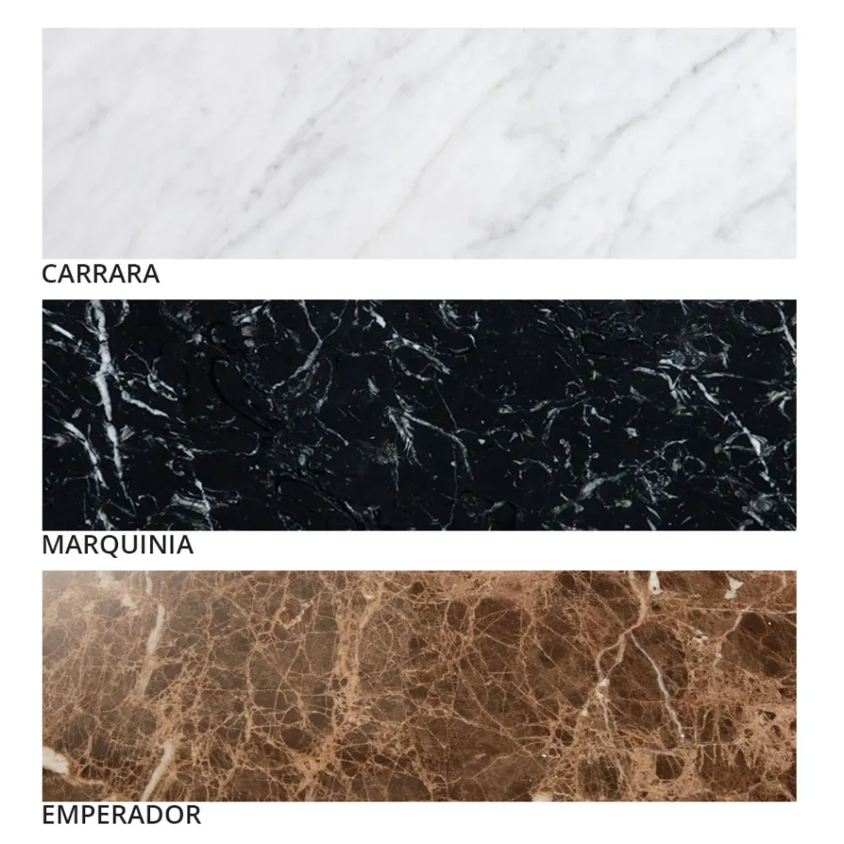 Modern Round Coffee Table in High Quality Metal and Marble - Raphael Viadurini