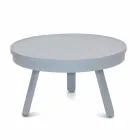 Round Design Coffee Table in Solid Wood and Metal - Salerno Viadurini