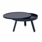 Round Design Coffee Table in Solid Wood and Metal - Salerno Viadurini