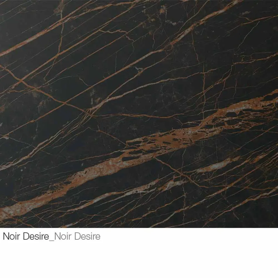 Round Coffee Table in Ceramic and Metal Made in Italy - Livigno Viadurini