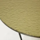 Round Coffee Table Made in Glass and Steel Made in Italy - Paini Viadurini