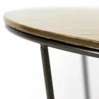 Round Coffee Table Made in Glass and Steel Made in Italy - Paini Viadurini