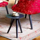 Round Coffee Table in Black Grey Lacquered Wood Made in Italy - Stuttgart Viadurini