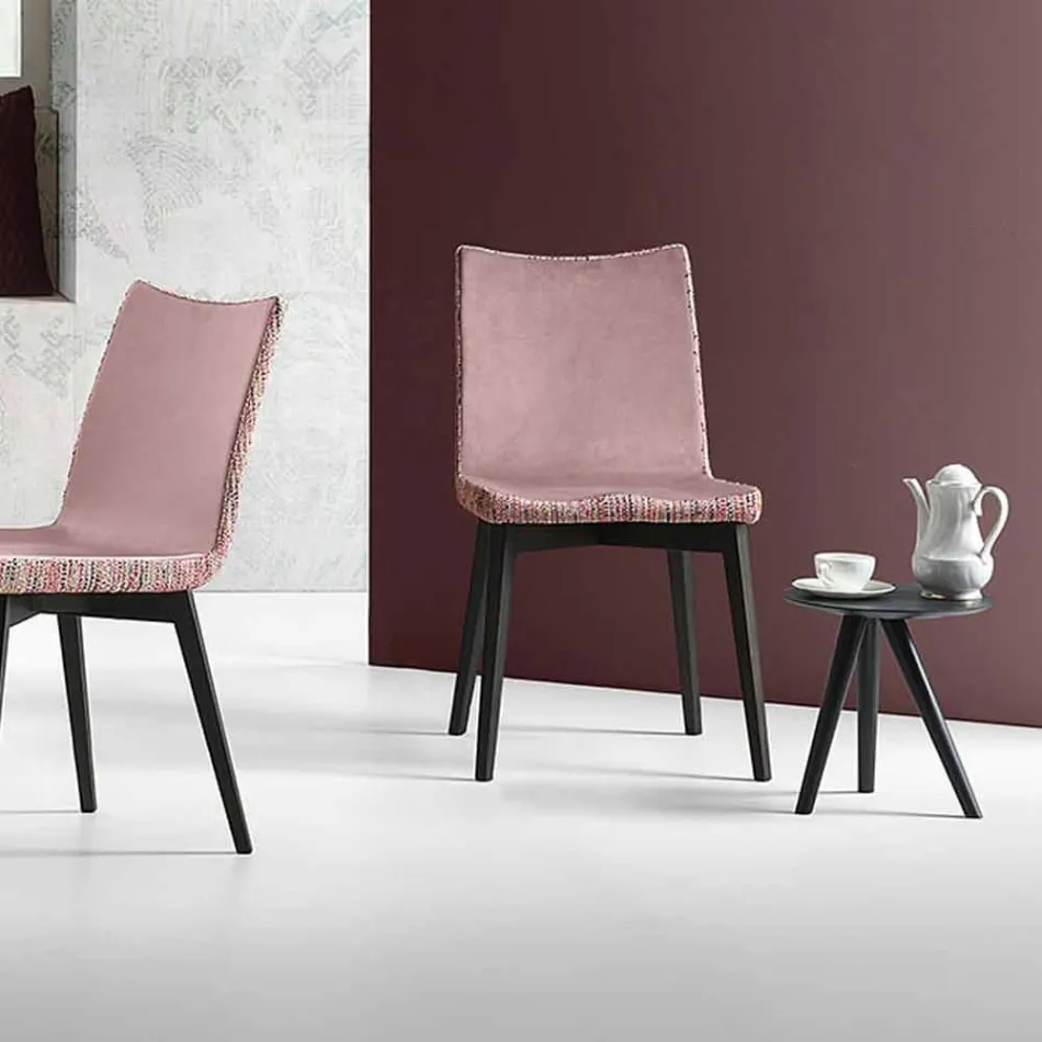 Round Coffee Table in Black Grey Lacquered Wood Made in Italy - Stuttgart Viadurini