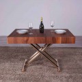 Transforming Coffee Table in Wood and Metal Made in Italy - Patroclo