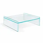 Extra-clear glass coffee table with bevel Made in Italy - Imperative Viadurini