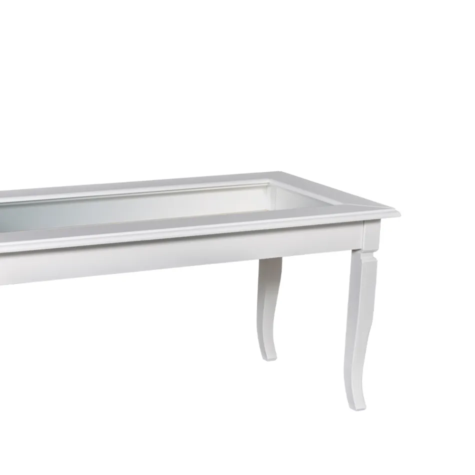 Lounge coffee table with glass noticeboard Made in Italy - Demetra Viadurini