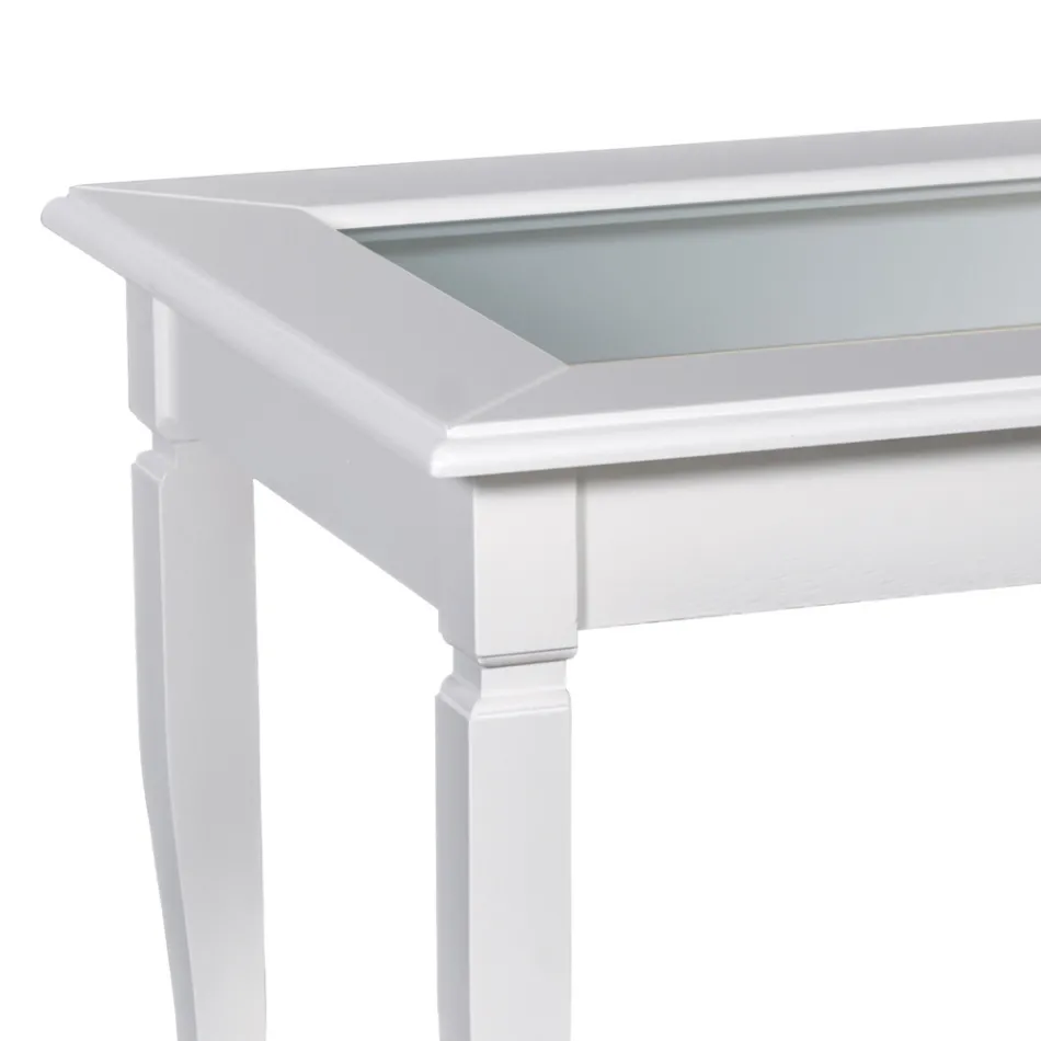 Lounge coffee table with glass noticeboard Made in Italy - Demetra Viadurini