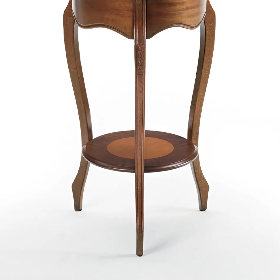 Lounge Coffee Table with Patinated Cherry Inlay Made in Italy - Irno Viadurini