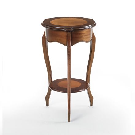 Lounge Coffee Table with Patinated Cherry Inlay Made in Italy - Irno Viadurini