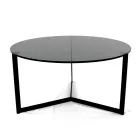Coffee Table in Steel and Glass Made in Italy - Aspira Viadurini
