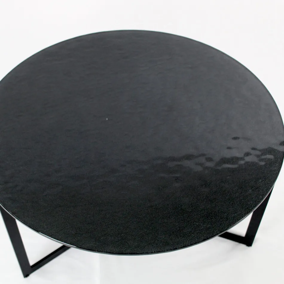 Coffee Table in Steel and Glass Made in Italy - Aspira Viadurini