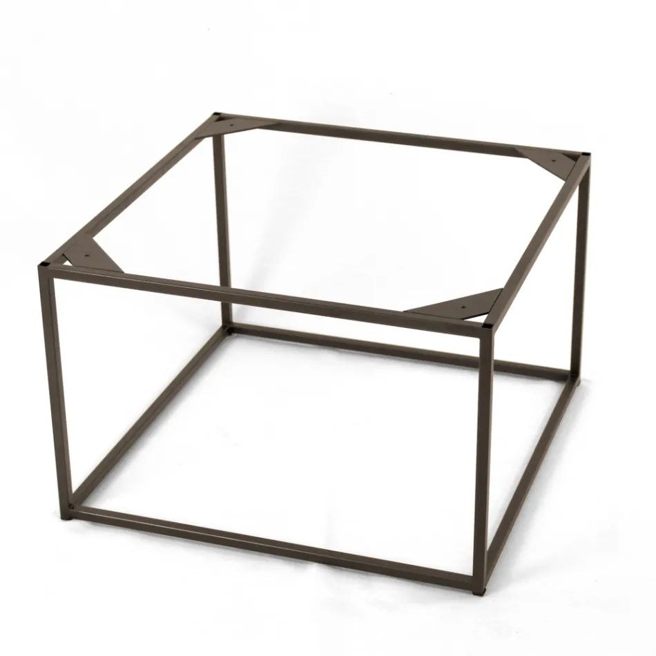 Stoneware and Steel Coffee Table Made in Italy - Birba Viadurini