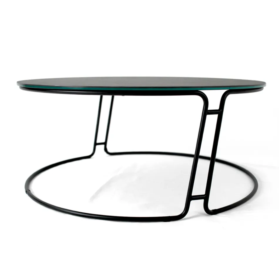 Coffee Table Round Top and Base Made in Italy - Tullia Viadurini