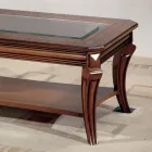 Rectangular Lounge Coffee Table with Glass Top Made in Italy - Gaol Viadurini