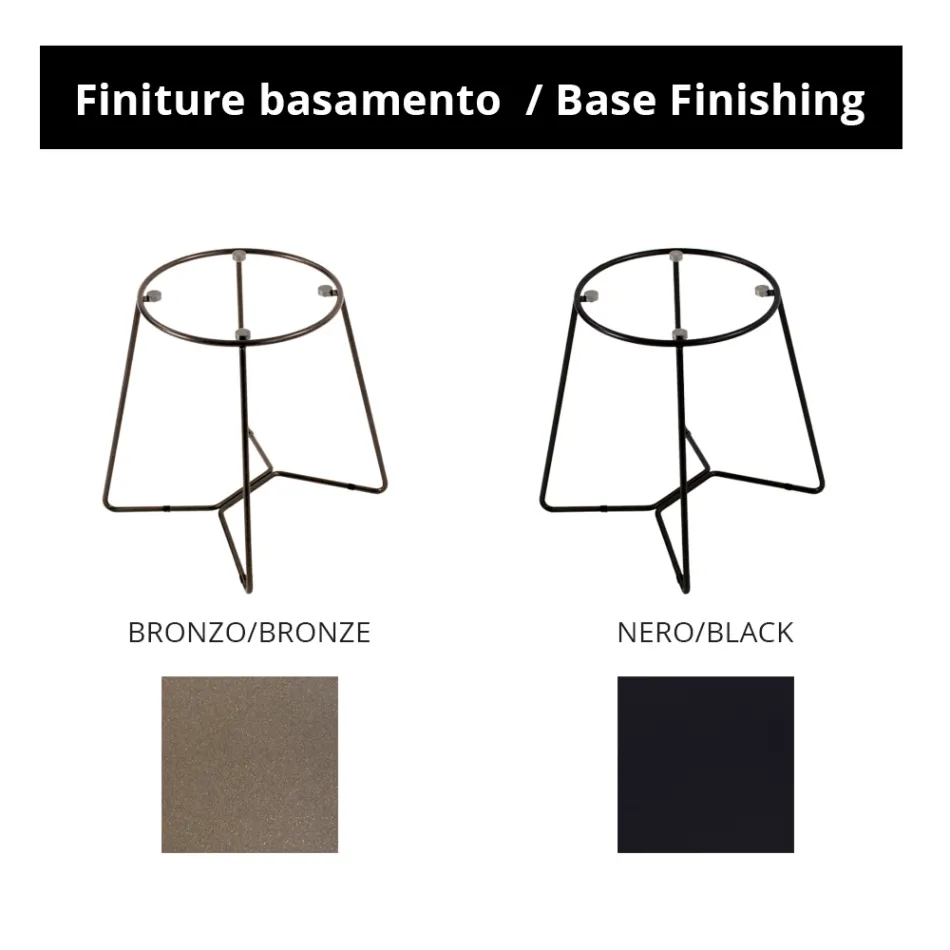 Round Coffee Table with Porcelain Stoneware Top Made in Italy - Paini Viadurini