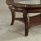 Round Lounge Coffee Table with Glass Top Made in Italy - Onatha Viadurini