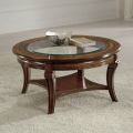 Round Lounge Coffee Table with Glass Top Made in Italy - Onatha