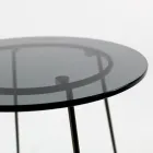 Round Coffee Table with Glass Top Made in Italy - Paini Viadurini