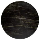 Round Coffee Table in Steel and Stoneware Made in Italy - Alisea Viadurini