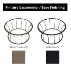 Round Coffee Table in Steel and Glass Made in Italy - Alisea Viadurini