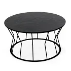 Round Coffee Table in Steel and Glass Made in Italy - Alisea Viadurini