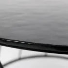 Round Coffee Table in Steel and Glass Made in Italy - Alisea Viadurini