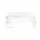 Contemporary transparent design plexiglass coffee table draped in Asia Viadurini