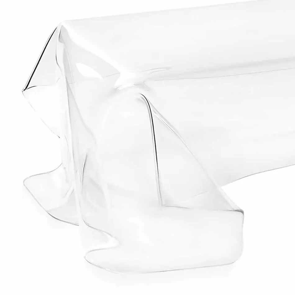 Contemporary transparent design plexiglass coffee table draped in Asia Viadurini