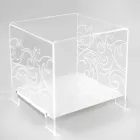 Design plexiglass coffee table with led light made in Italy, Chiusi Viadurini