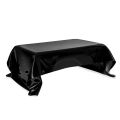 Melia Black Draped Plexiglass Designer Coffee Table Made in Italy
