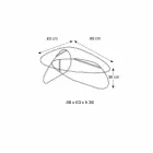 Design Coffee Table in Transparent, Smoked and Etched Glass Made in Italy - Tac Tac Viadurini